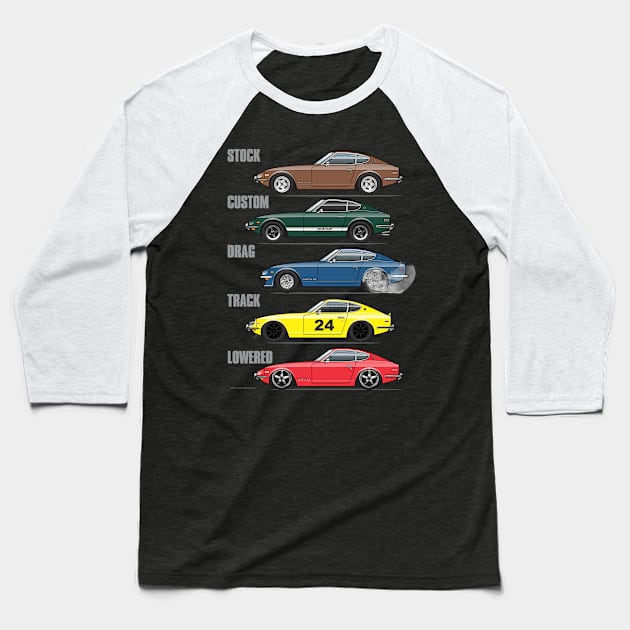 240Z Stances Baseball T-Shirt by JRCustoms44